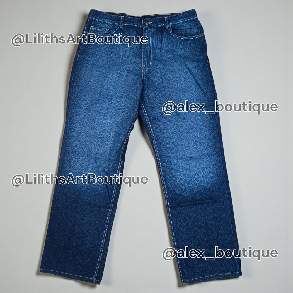 Westbrook Authentic Mens Blue Denim Jeans Size 36 Straight Leg (A083)